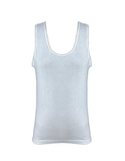 Alphabet Girls Vest  White 6 Pack (7/8yrs)