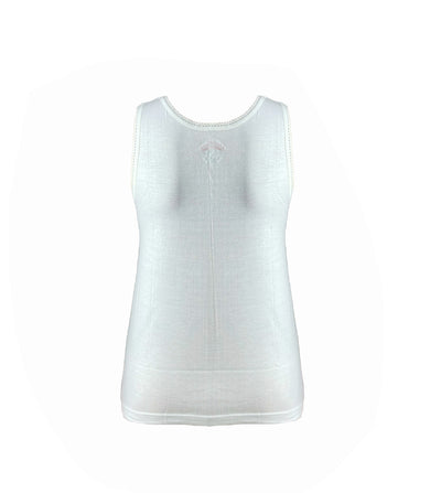 Alphabet Girls Vest  White 6 Pack (7/8yrs)