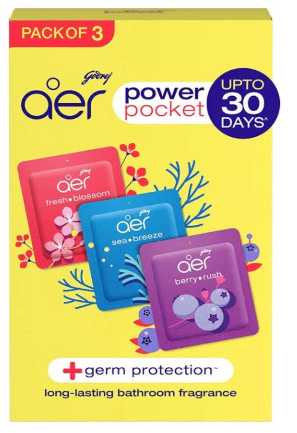 Godrej Aer Power Pocket Assorted Pack of 3