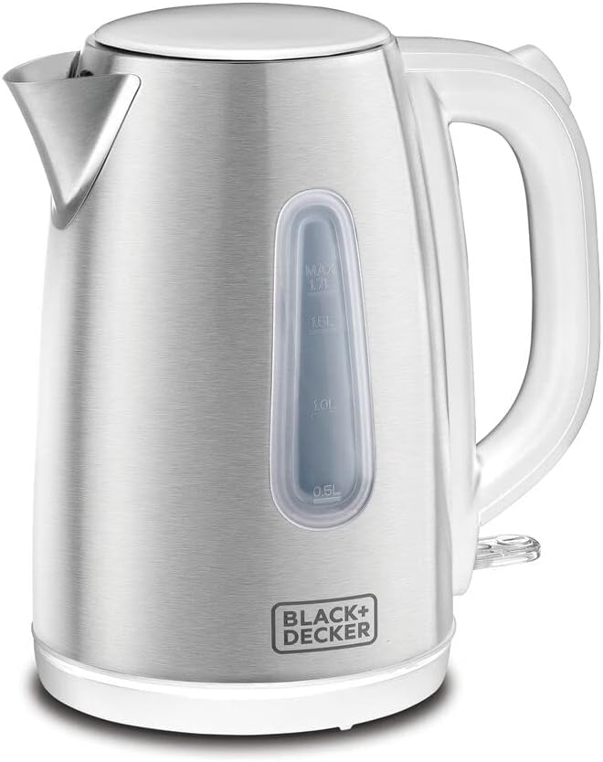 2200W 1.7L Cordless Electric Kettle With Water-Level Indicator, Removable Filter, Auto Shut-Off And Stainless Steel Body, Perfect for Warm Beverages