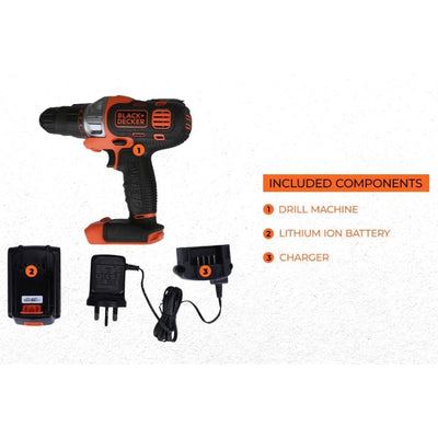 18V 1.5Ah 10mm Li-Ion Cordless Multi-Evo Multitool Starter Kit with Drill Driver Head for Home, Office & Work DIY Needs