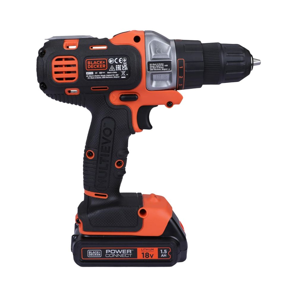 18V 1.5Ah 10mm Li-Ion Cordless Multi-Evo Multitool Starter Kit with Drill Driver Head for Home, Office & Work DIY Needs