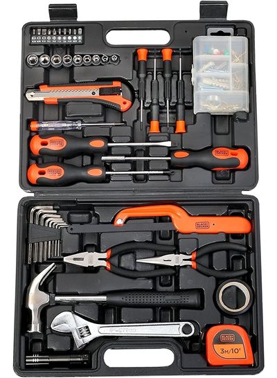 Brown Box 126-Piece Hand Tool kit In Kit box Compact, Versatile And Effective For Home DIY And Office Use
