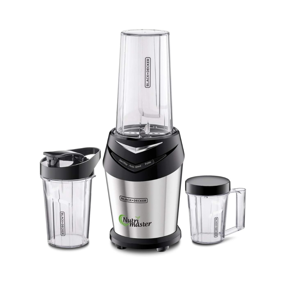 600W 700ml NutriMaster Blender/Smoothie Maker With 500ml and 300ml Travel Bottles, 17000 RPM With Dual SS Blades, To Pulverize Ice and Frozen Fruits