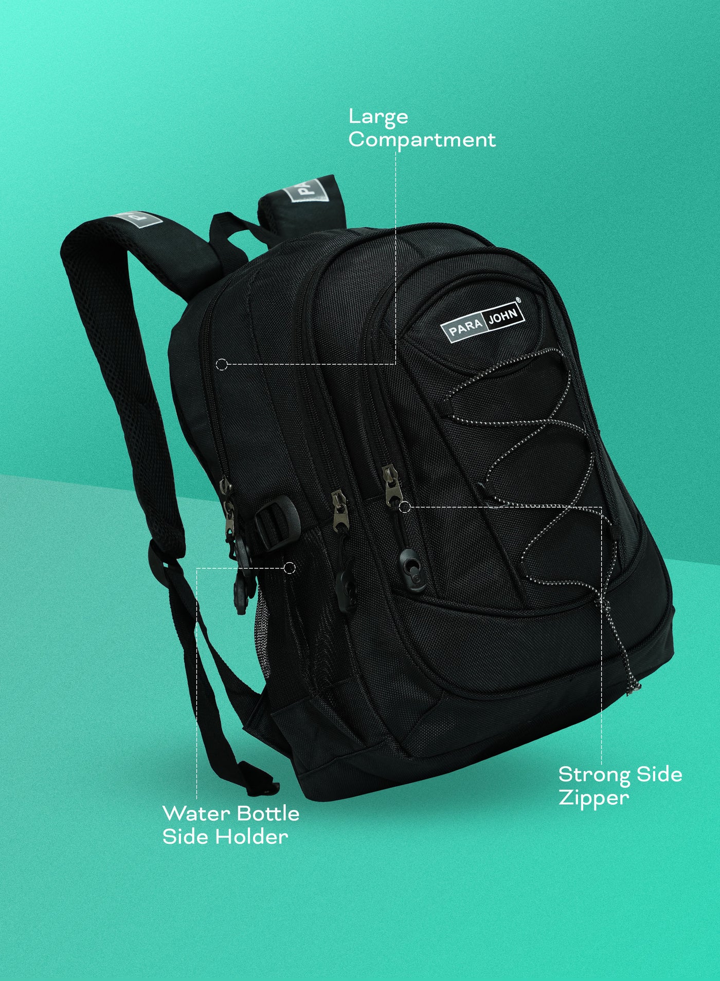 Classic Students School Backpack Black 18 Inch