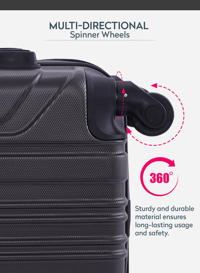 Parajohn Cabin Luggage Suitcase Trolley Bag- Portable Lightweight Travel Bag with 360 Durable 4 Spinner Wheels