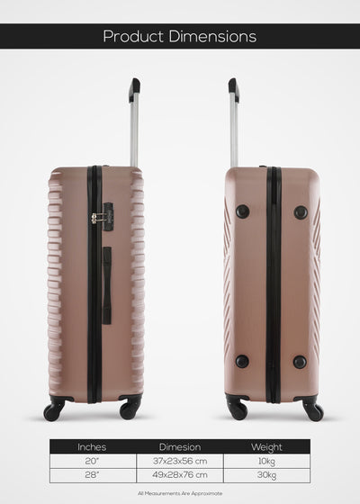 Sparkle ABS Hardside Spinner Luggage Trolley Set