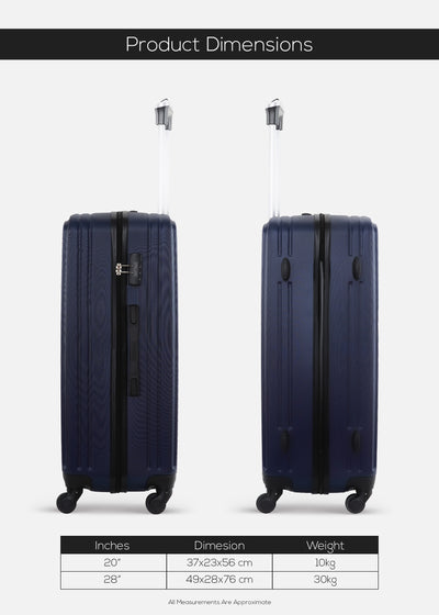 Alpha ABS Hardside Spinner Luggage Trolley Set