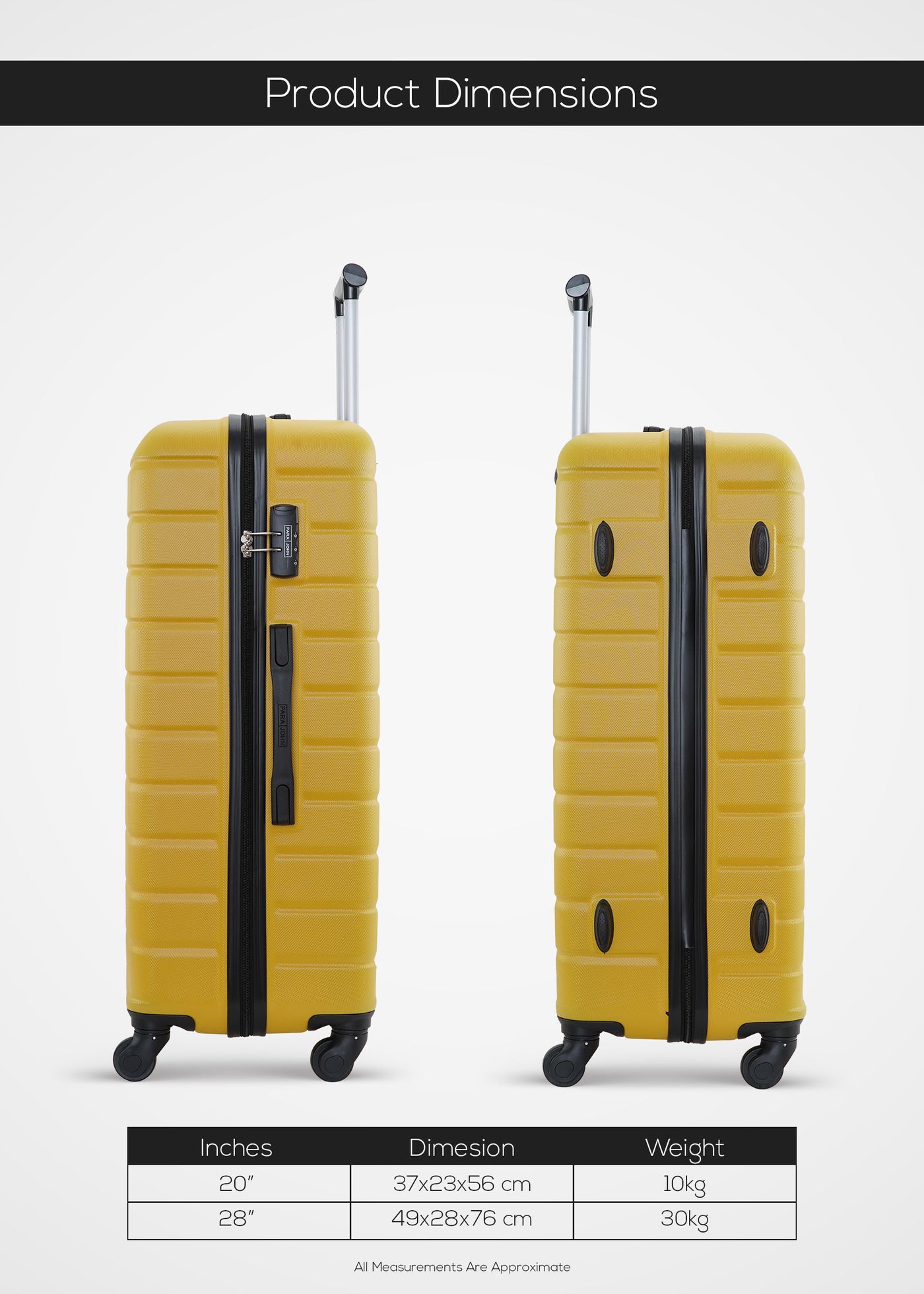 Beta ABS Hardside Spinner Luggage Trolley Set