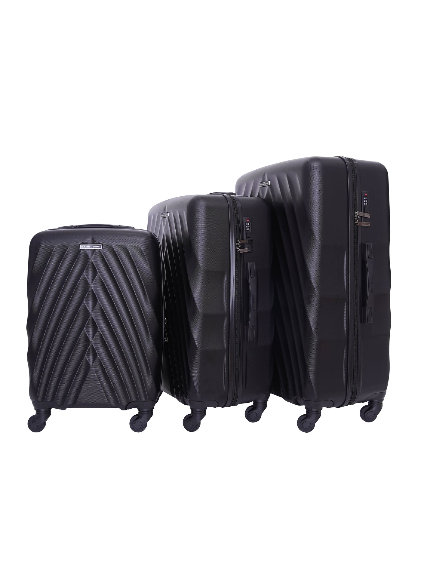 Parajohn 3-Piece Hard Side ABS Luggage Trolley Set 20/24/28 Inch