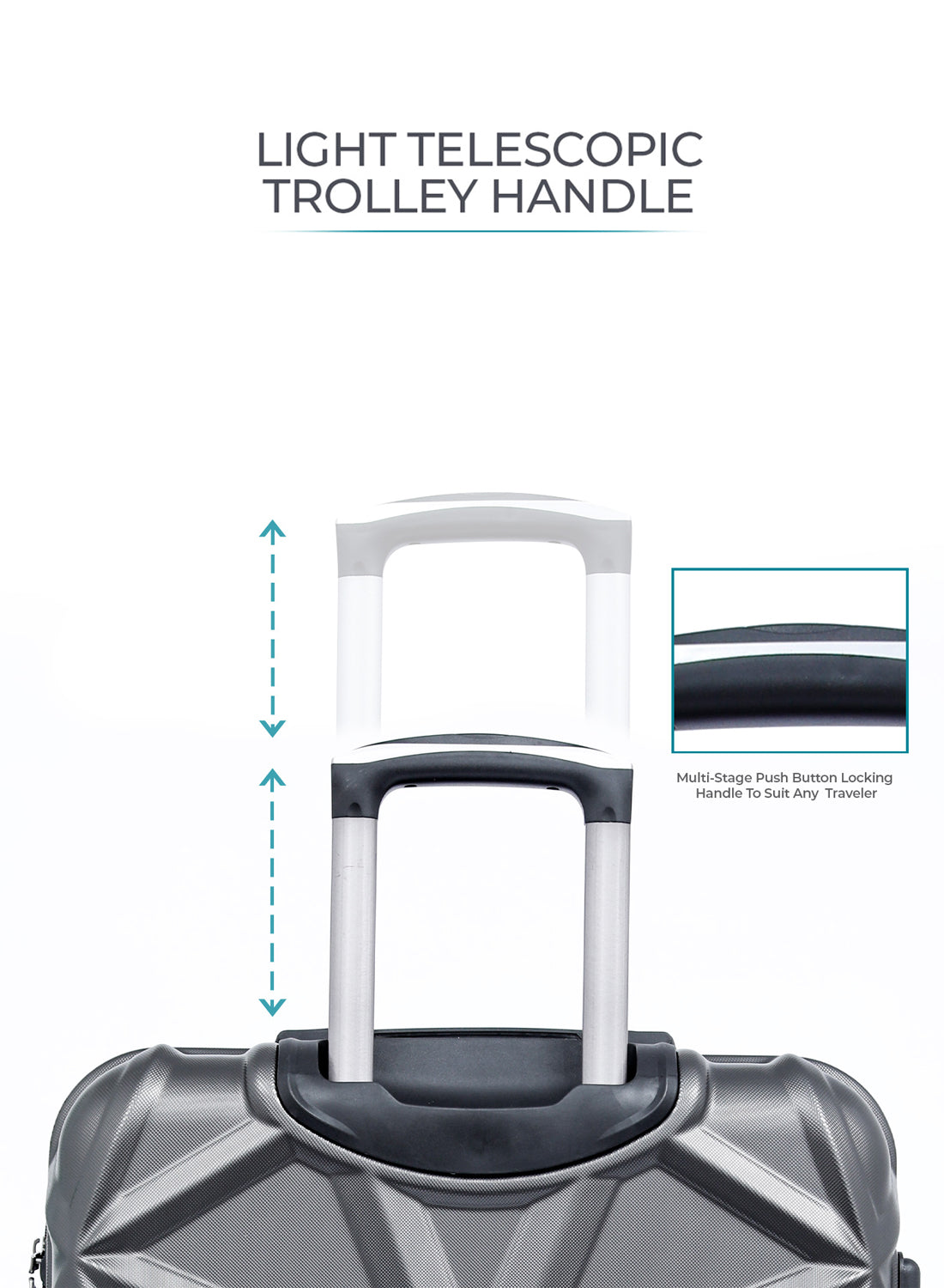 Matrix  Check In ABS Hardside Spinner Small Luggage Trolley 23 Inch