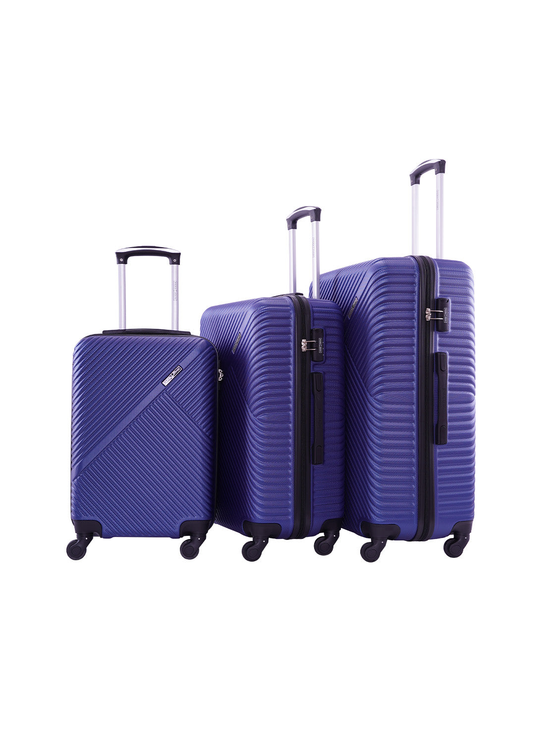 Vizro 3-Piece ABS Hardside Spinner Luggage Trolley Set