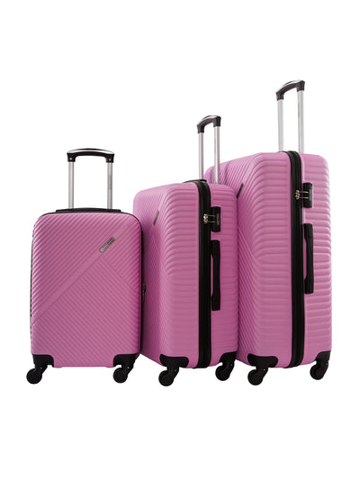 Vizro 3-Piece ABS Hardside Spinner Luggage Trolley Set