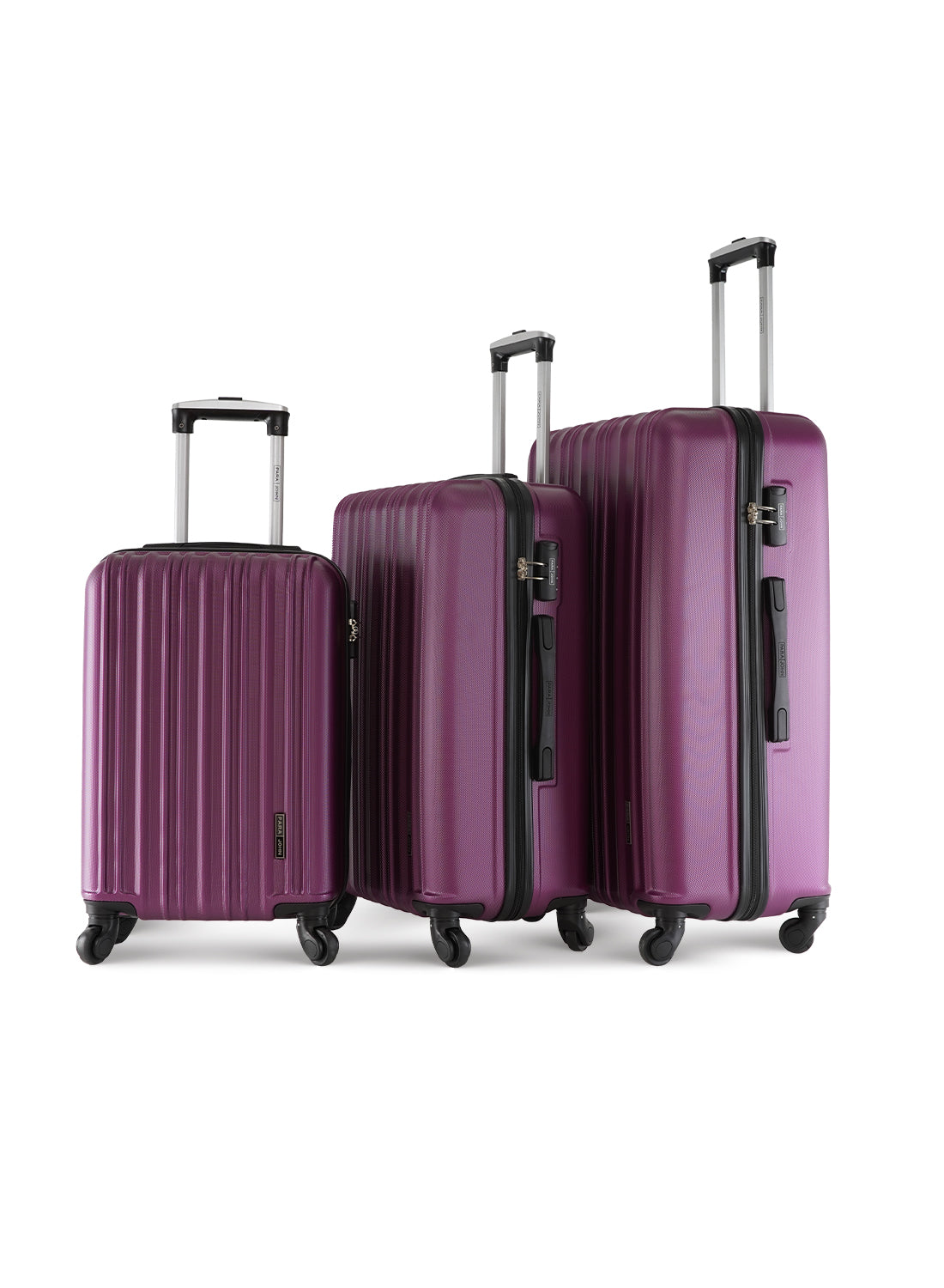 Parajohn 3 Piece ABS Hardside Spinner Luggage Trolley Set 20/24/28 Inch