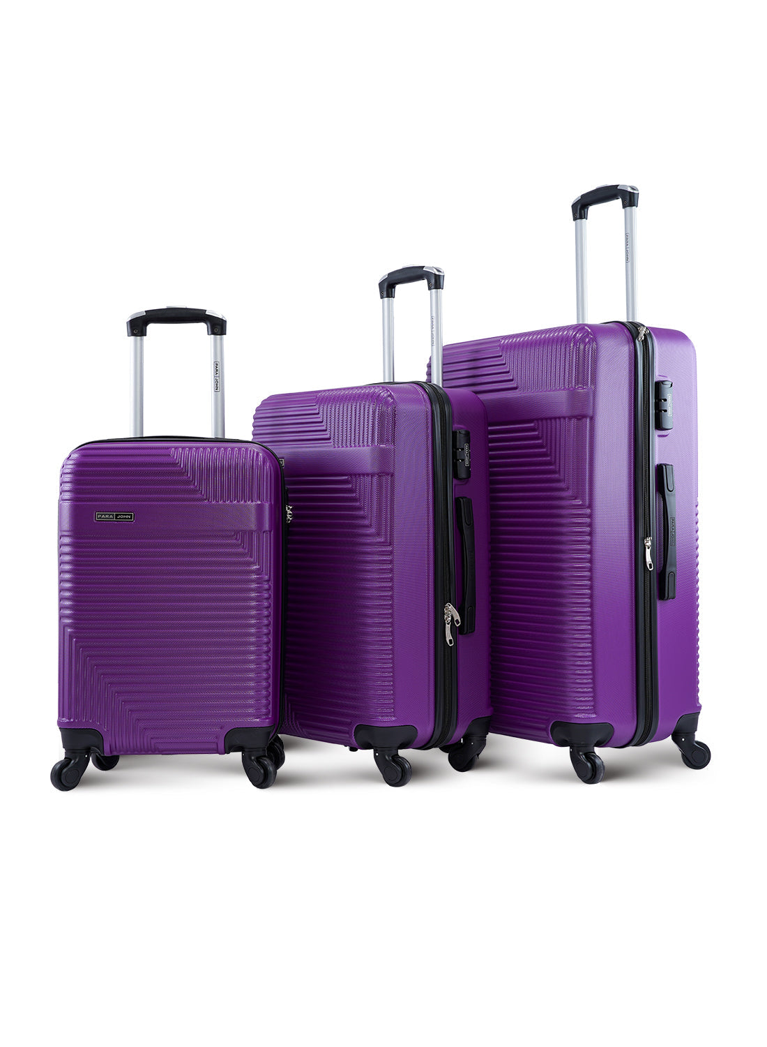 3 Piece ABS Hardside Spinner Luggage Trolley Set 20/24/28 Inch