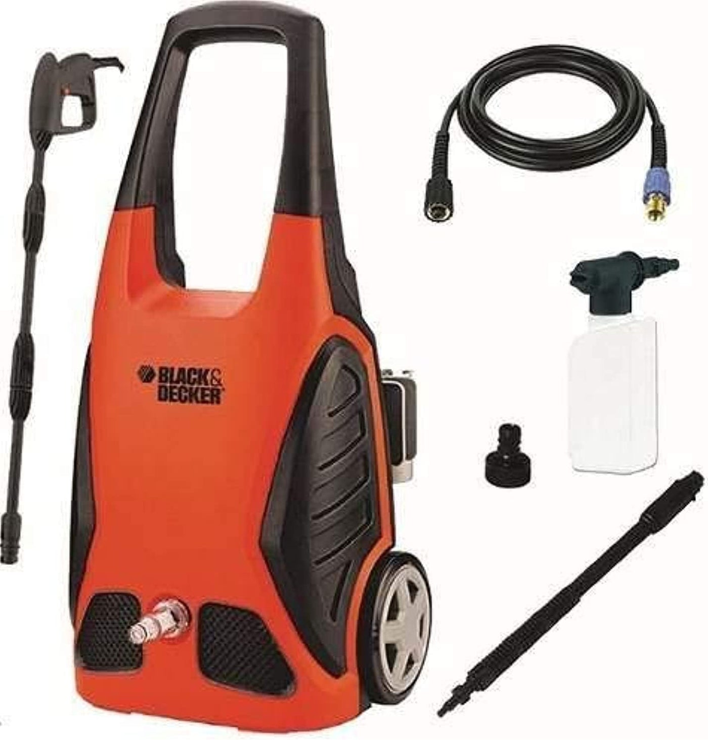 Brown Box Black & Decker 1600W 120 Bar Pressure Washer, Orange/Black - PW1600SL-B5