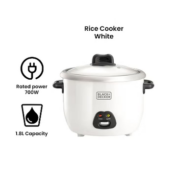 Brown Box Rice Cooker, 10-Cup, 588-700W, Nonstick Bowl, Auto Warm, Quick Meals, Perfect Rice Every Time, Practical and Convenient, Ideal for Families and Dorms, 1.8 L 700 W RC1850-B5 White