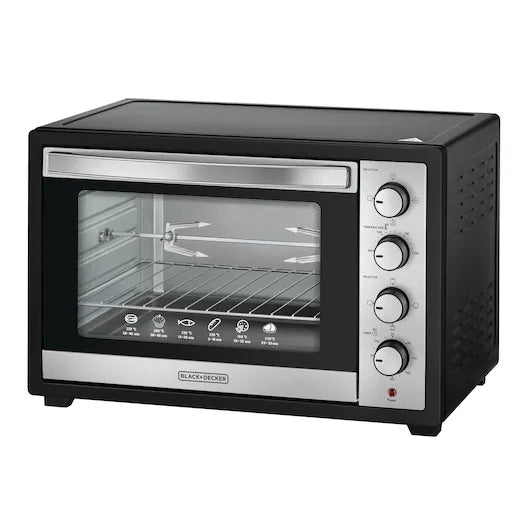 Brown Box 50L Toaster Oven with Rotisserie & Double Glass Door