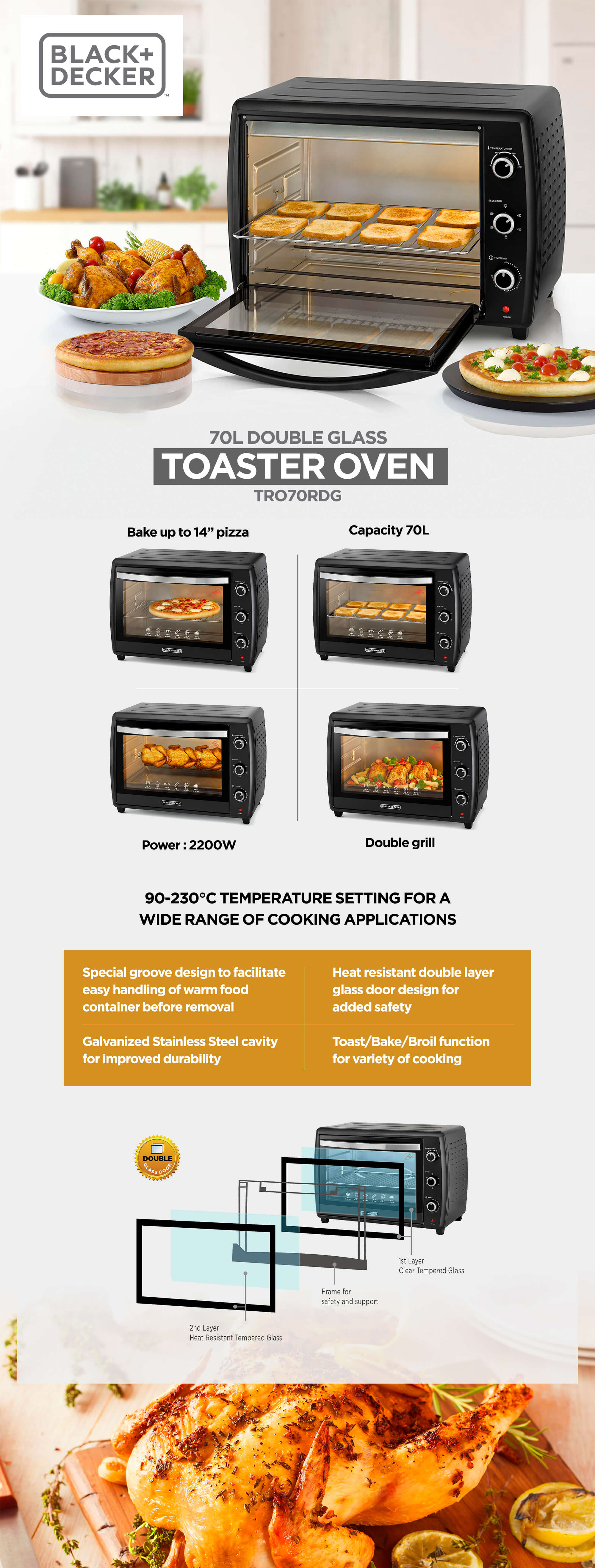 TRO70RDG Black & Decker Oven Toaster price in Pakistan