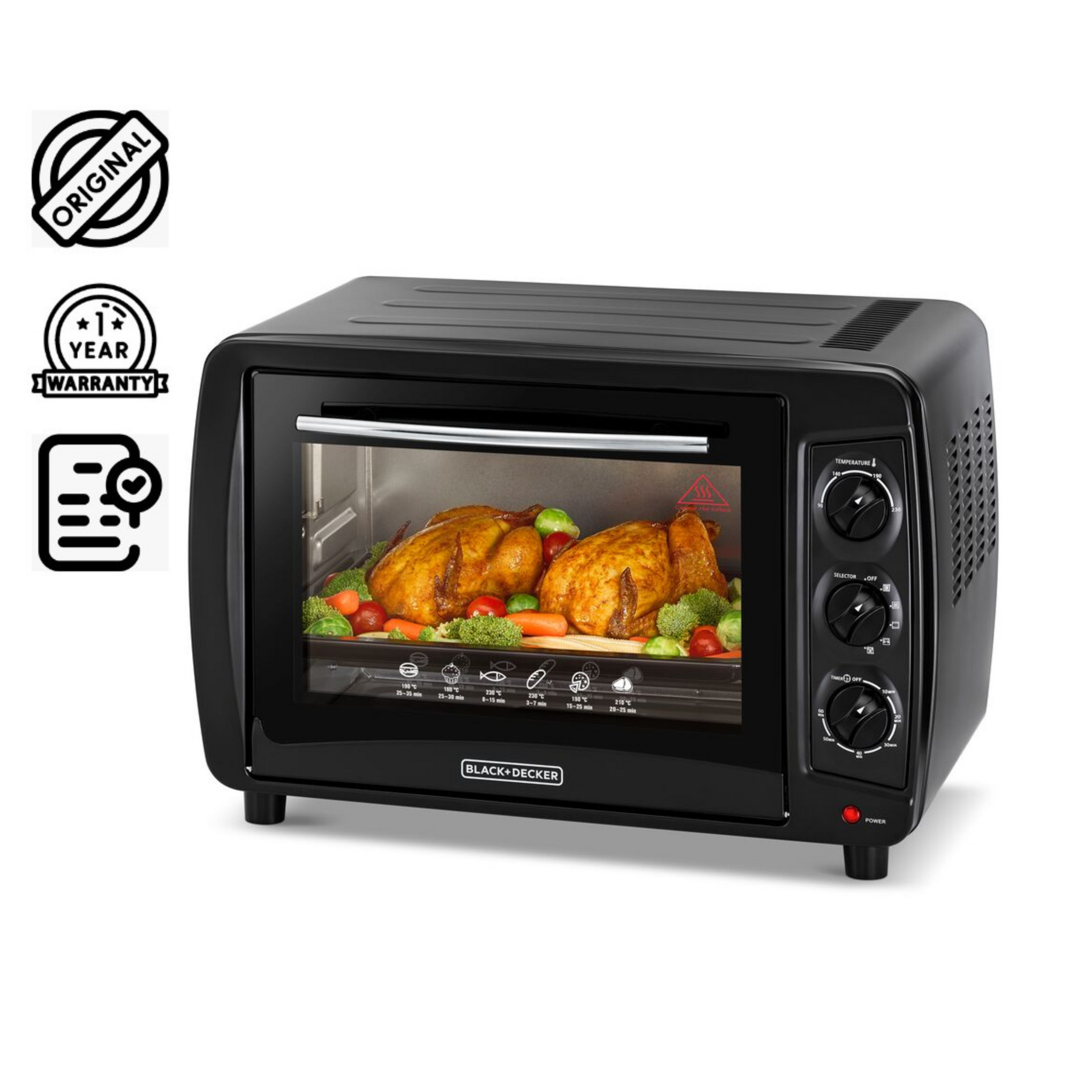 black decker tro19 19l double glass multifunction toaster oven 220