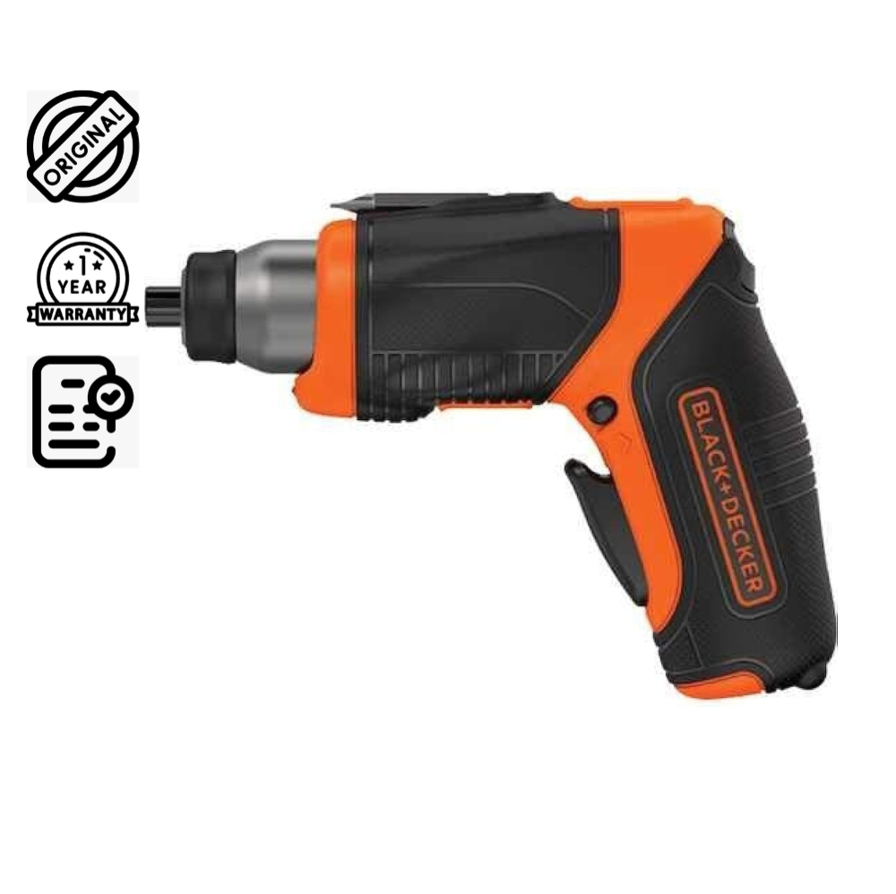 Brown Box 3.6V 1.5Ah Li-Ion Cordless Power Screwdriver with 2 Handle Position with 5 Screwdriver Bits , Orange/Black