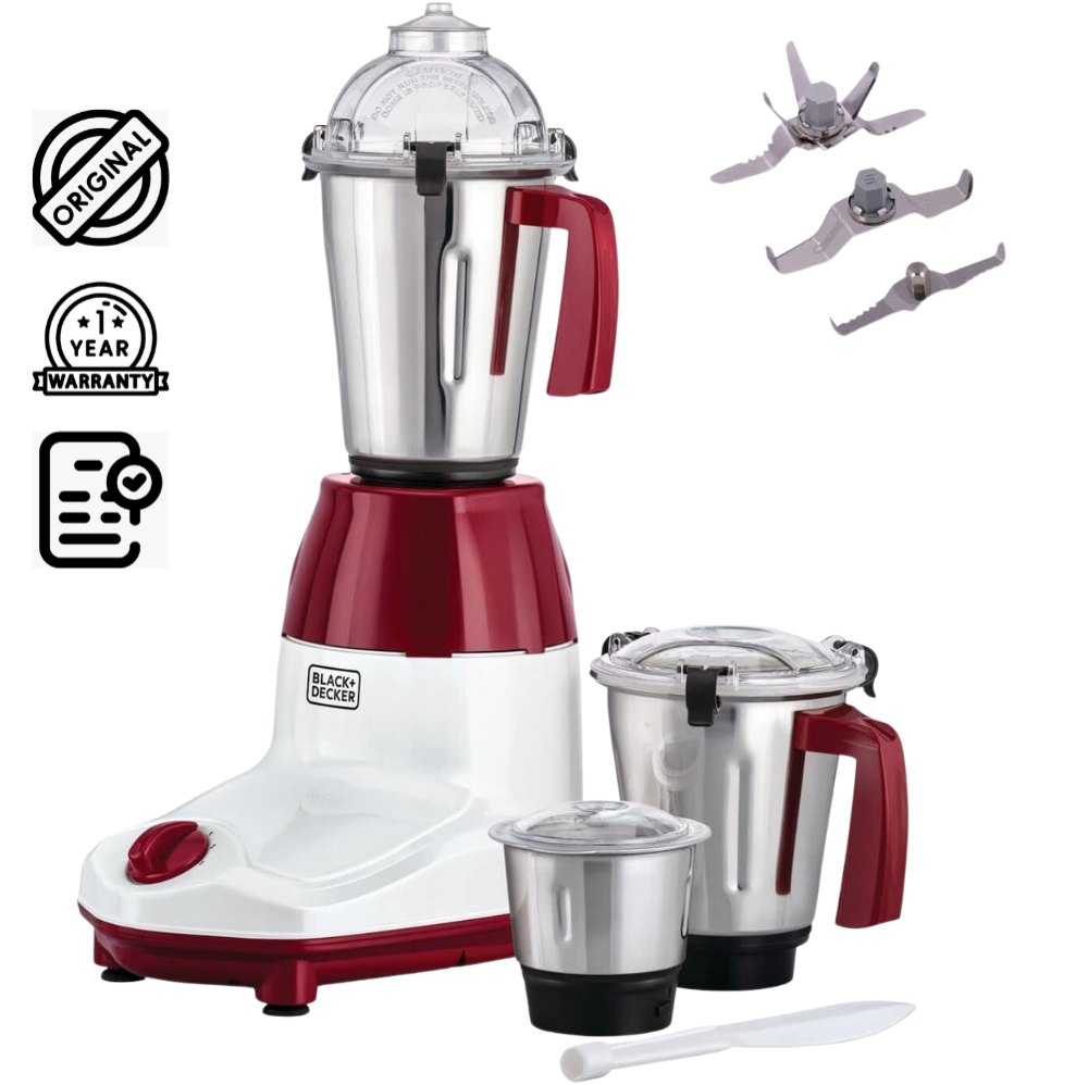 Brown Box 3-in-1 Multifunctional 750W Mixer Grinder with 3 Jars Set: Blender, Wet & Dry Grinder and a Chutney Jar