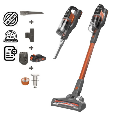 Brown Box 18V 36Wh Cordless Stick Vacuum Cleaner 4in1 With 2.0Ah Lithium-Ion Battery, 40AW Suction Power, 650ml Dust Bowl with 70% Carpet Pickup POWERSERIES Extreme