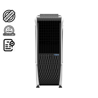 Brown Box Symphony Diet 3D 20i Portable Tower Air Cooler For Home, Office with 3-Side Honeycomb Pads, Pop-Up Touchscreen, i-Pure Technology and Low Power Consumption, Grey
