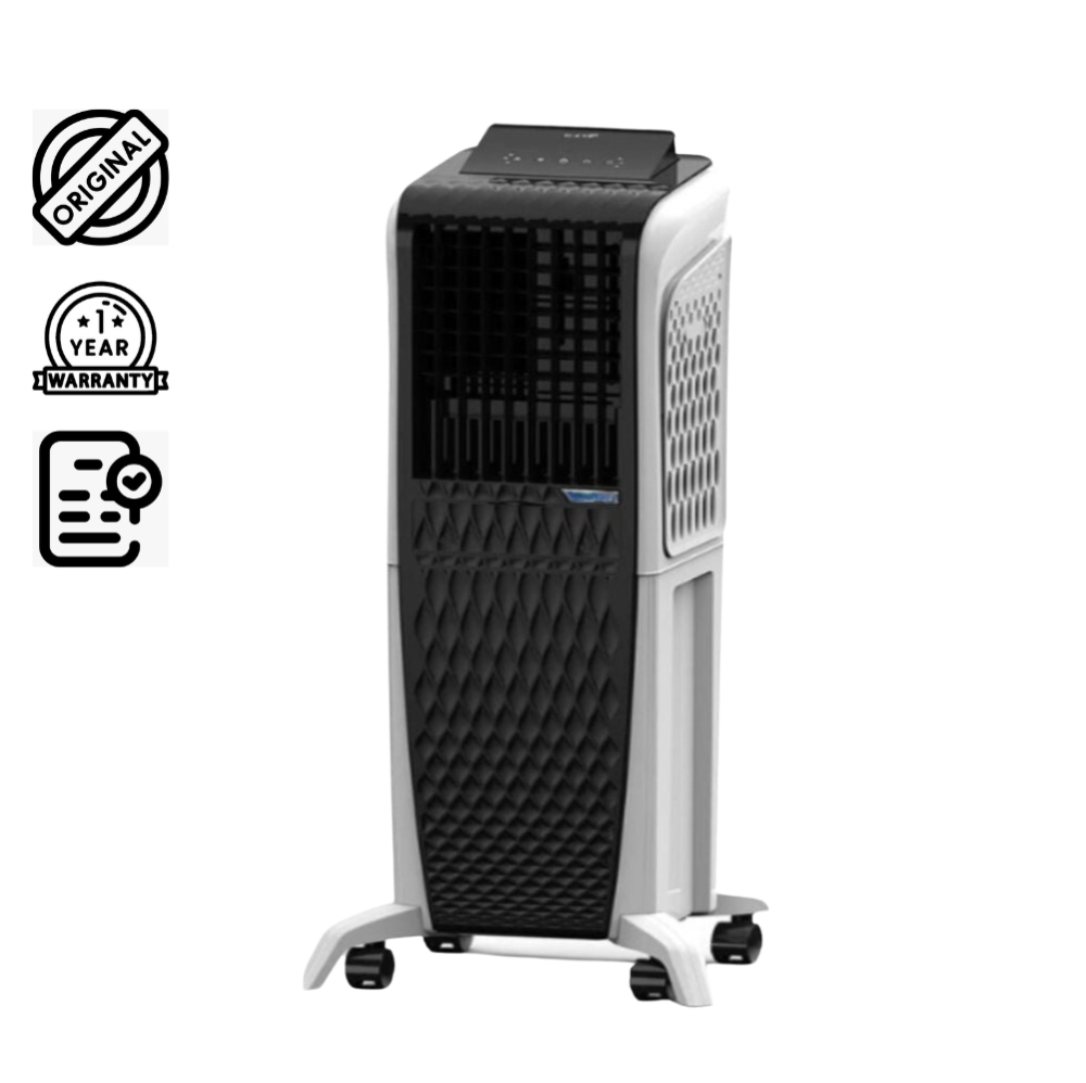 Brown Box Symphony Diet 3D 40i Portable Tower Air Cooler For Home with 3-Side Honeycomb Pads, Pop-Up Touchscreen, i-Pure Technology and Low Power Consumption, 40L, Grey