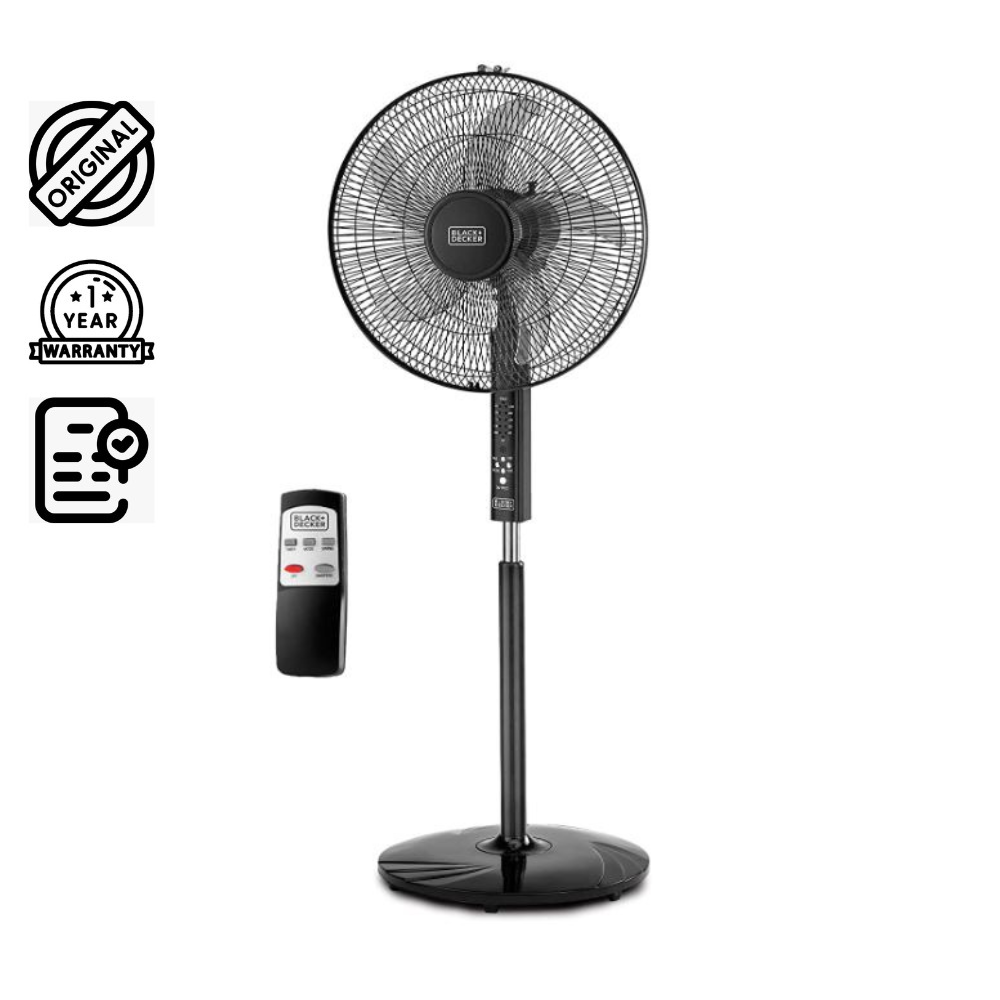 Brown Box 16 Inch 3 Speed Pedestal Stand Fan with Remote Control