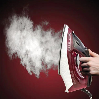 Steam Iron with Anti Drip, Red, 1600W