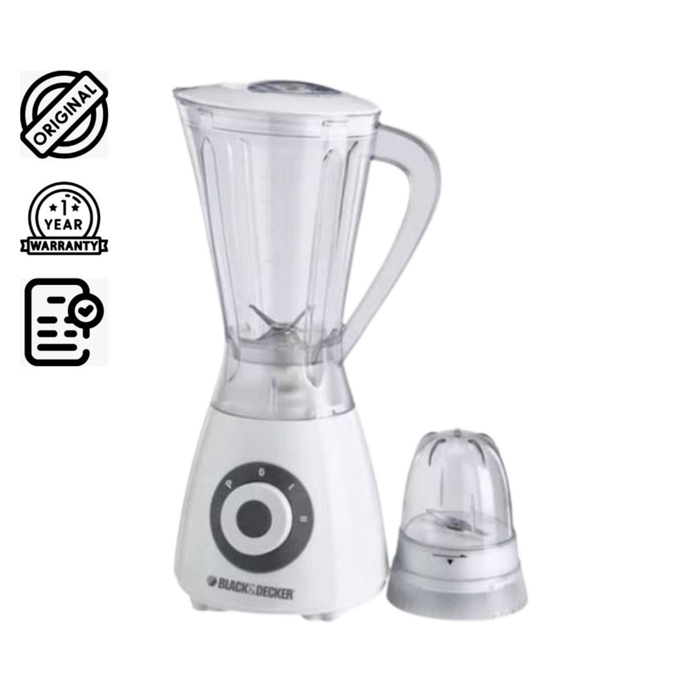 2-In-1 Electric Blender With Grinder Mill 1.5 L 400 W, White