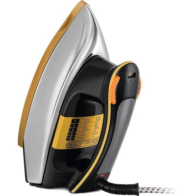 1200W Heavy Weight Dry Iron, Black/Gold