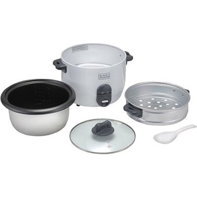700W 1.8L 2-in-1 Non-Stick Rice Cooker with Steamer