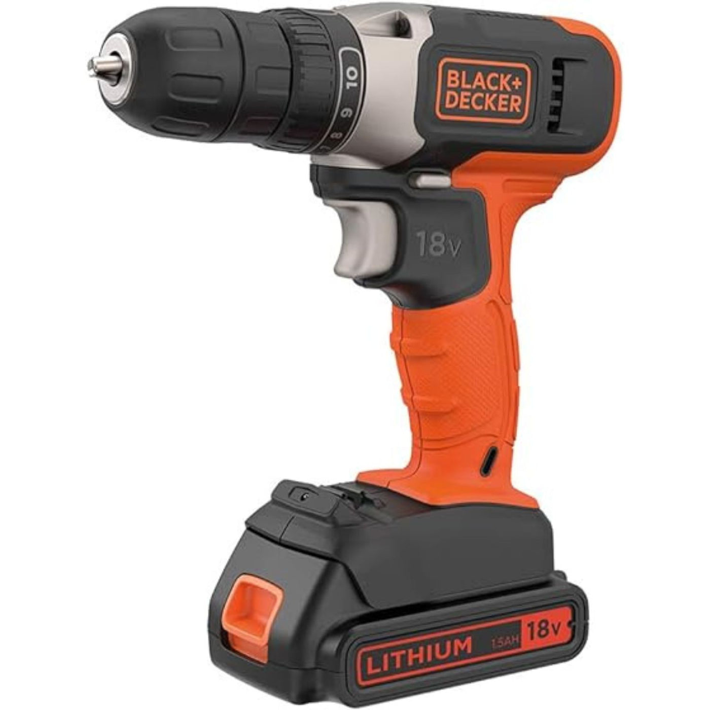 Cordless Drill Driver With 2 Batteries (1.5Ah Li-Ion) And Charger In Kit box 18V