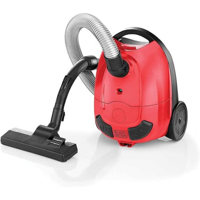 Bagged Corded Vacuum Cleaner, 1000 W, 1 L, Red/Black