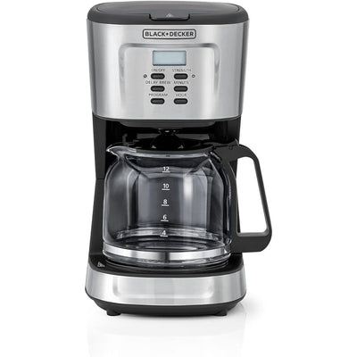 900W 12 Cup 24 Hours Programmable Coffee Maker with 1.5L Glass Carafe and Keep Warm Feature for Drip Coffee and Espresso