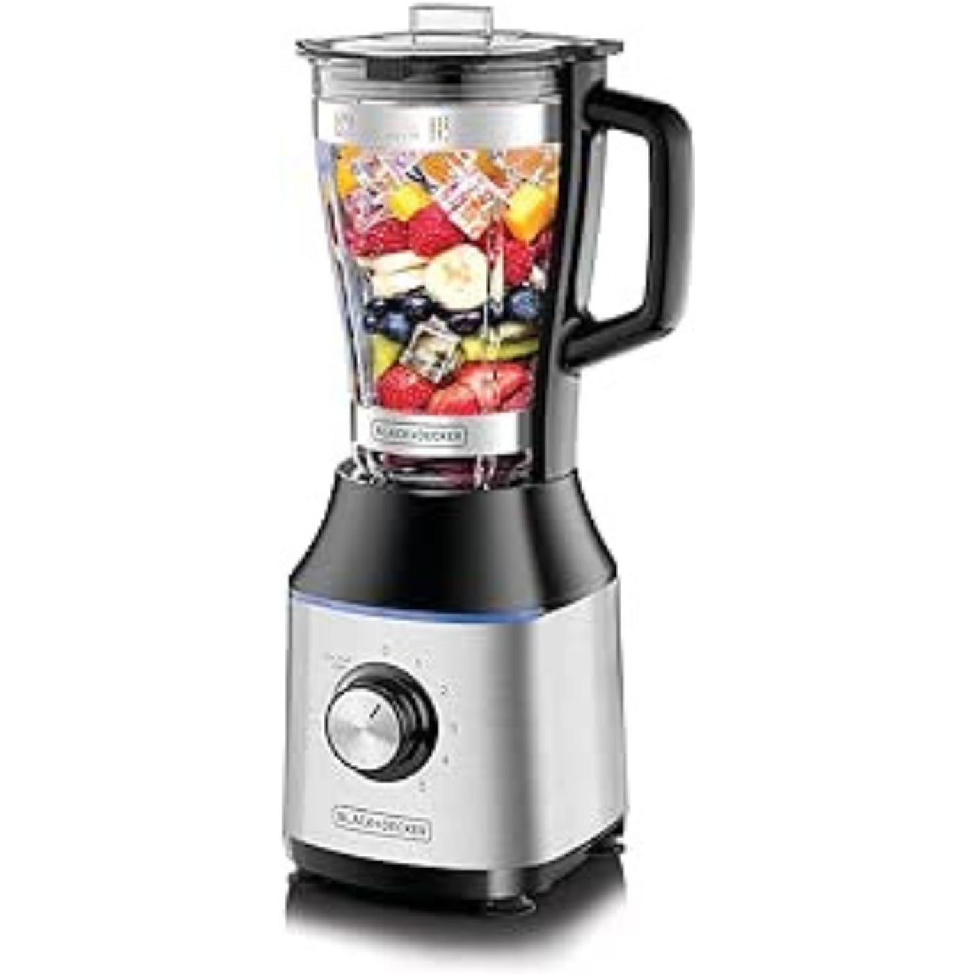 700W High Speed Premium Blender, with Glass Jar Black/Silver