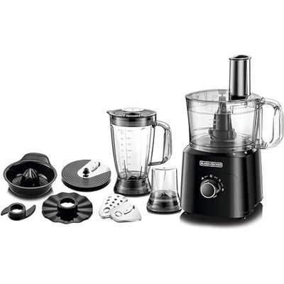 750W 5-in-1 34 Functions Food Processor, Black