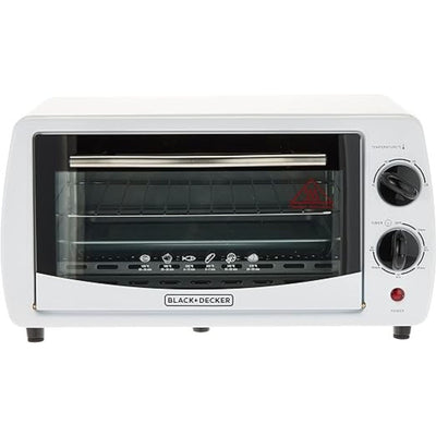 9L Double Glass Multifunction Toaster Oven for Toasting/ Baking/ Broiling, White