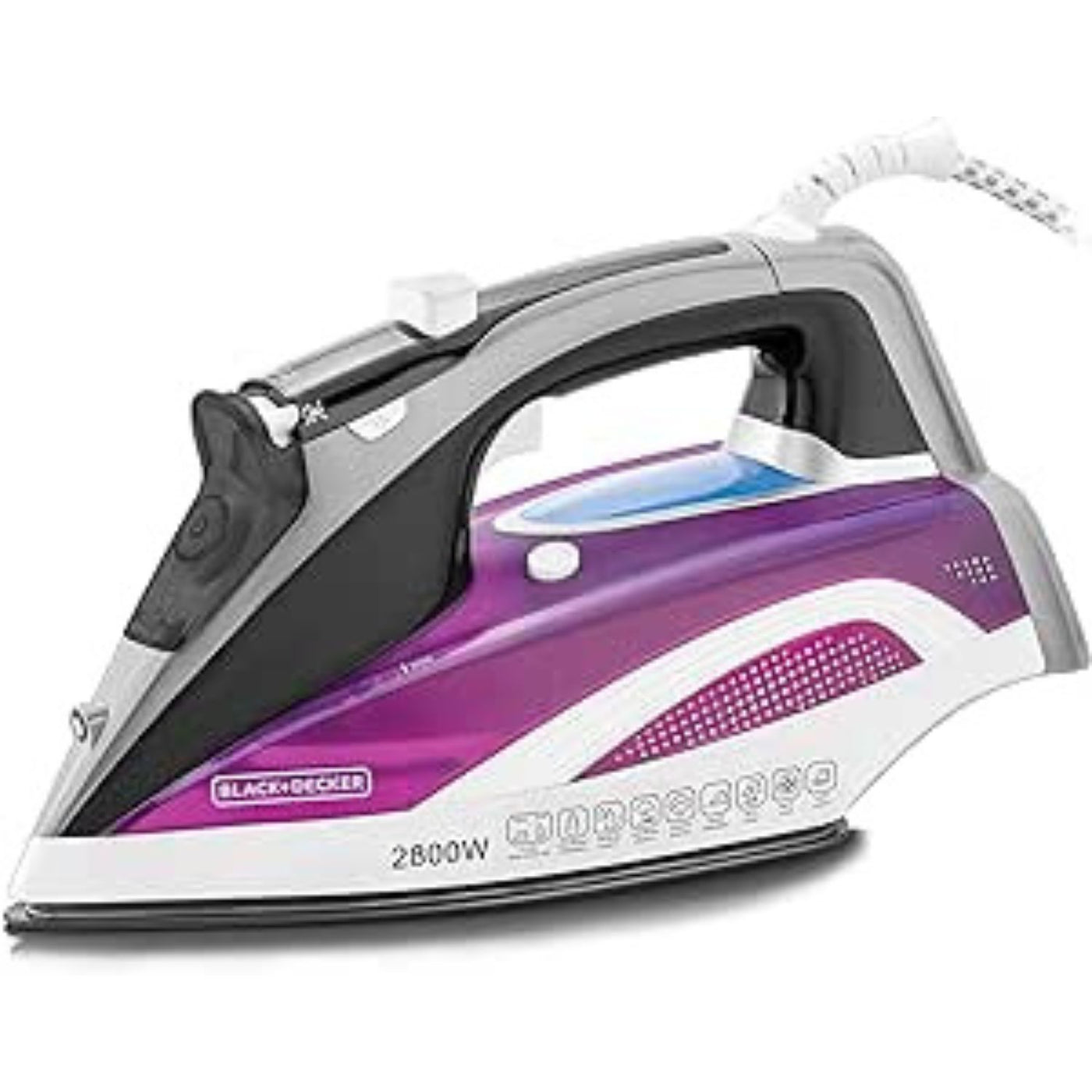 2800W Digital Pre-Programmed Steam Iron, Anodized Sole Plate with Eco Mode, Multicolour