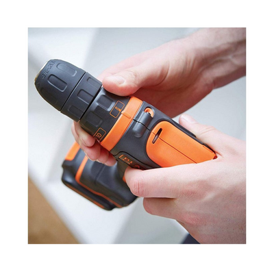 Cordless Drill Kit, Black/Orange