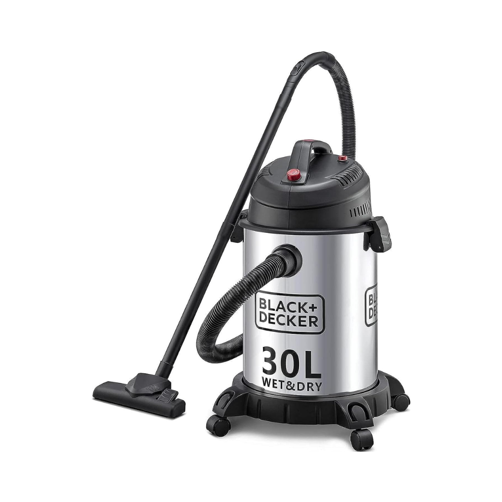 1610W 30L Wet and Dry Stainless Steel Tank, Drum Vacuum Cleaner