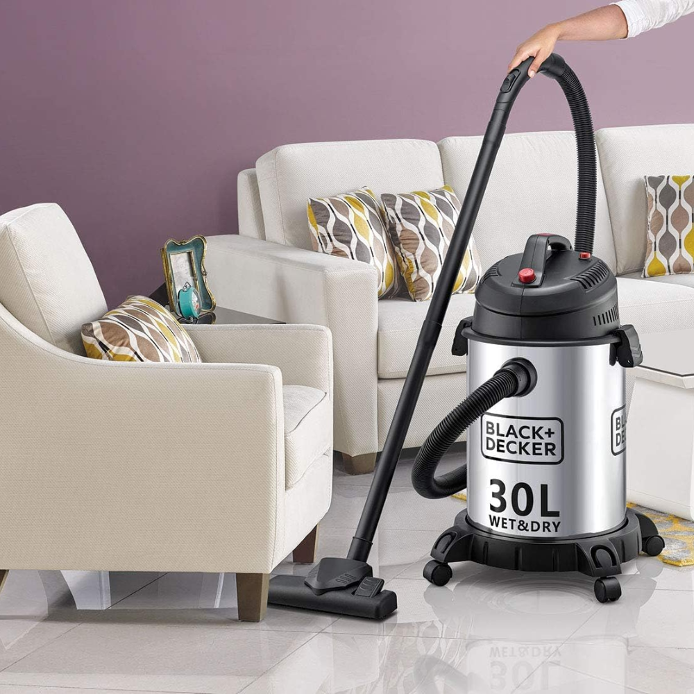 1610W 30L Wet and Dry Stainless Steel Tank, Drum Vacuum Cleaner