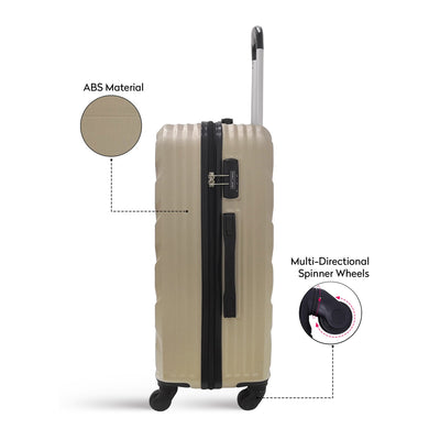 Pablo 3-Piece ABS Hardside Spinner Luggage Trolley Set