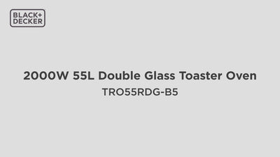 Brown Box 45L Double Glass Multifunction Toaster Oven with Rotisserie for Toasting/ Baking/ Broiling Black