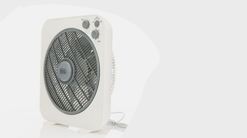 40W Box Desk Fan 12 Inch Fan Diameter, 3 Speeds Low/Medium/High And 5 Blade Design With Adjustable Portable/Travel Friendly Body To Direct Swing