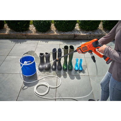 Brown Box 5-in-1 Cordless Electric Pressure Washer, POWERCONNECT Series, 18 V, 24 Bar, 2 Ah Li-Ion Battery, 1 A Charger
