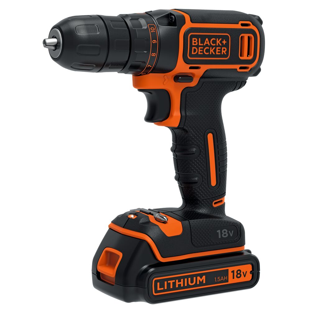 18V 1.5Ah 650 RPM Li-Ion Cordless Drill Driver with 2 Batteries in Kit box for Wood & Plastics