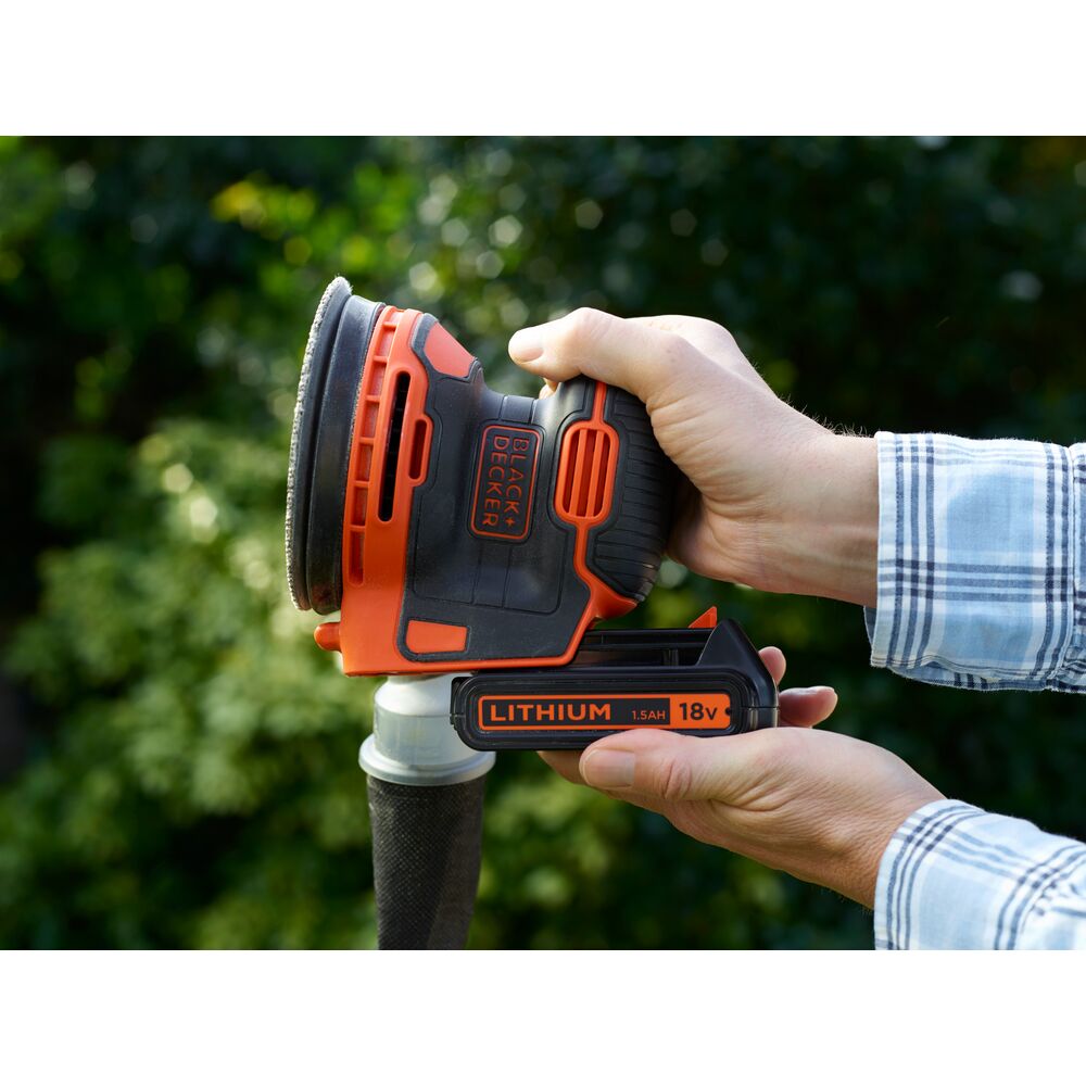 Cordless Random Orbit Sander with Dust Collector, 18V, Battery not included
